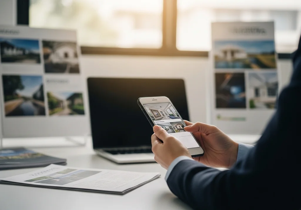 agent immobilier smartphone