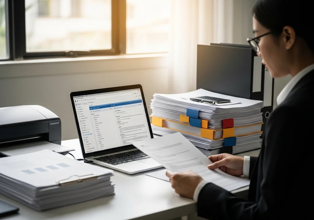 bureau organisé documentation