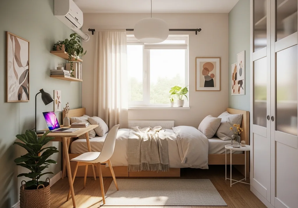 chambre minimaliste ambiance