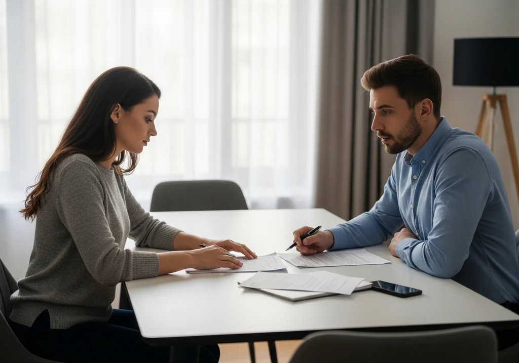 couple discussion mortgage