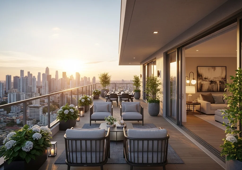 terrasse luxueuse vue