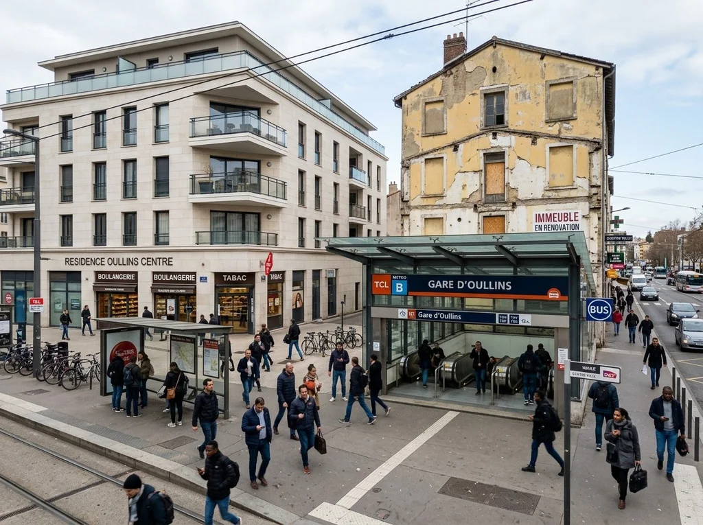 métro commuters Oullins